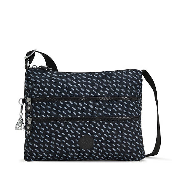 Sacs Crossbody Kipling Alvar Printed Noir Blanche | FR 2145AH